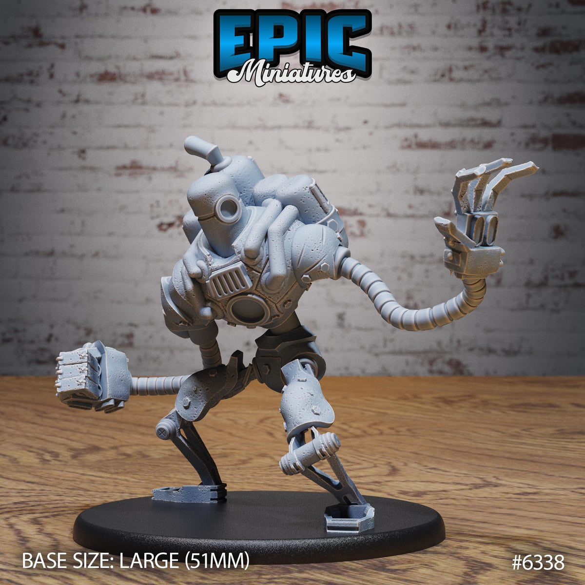 Construct Golem Option #6338 front DND miniature Construct Laboratory 16k resin