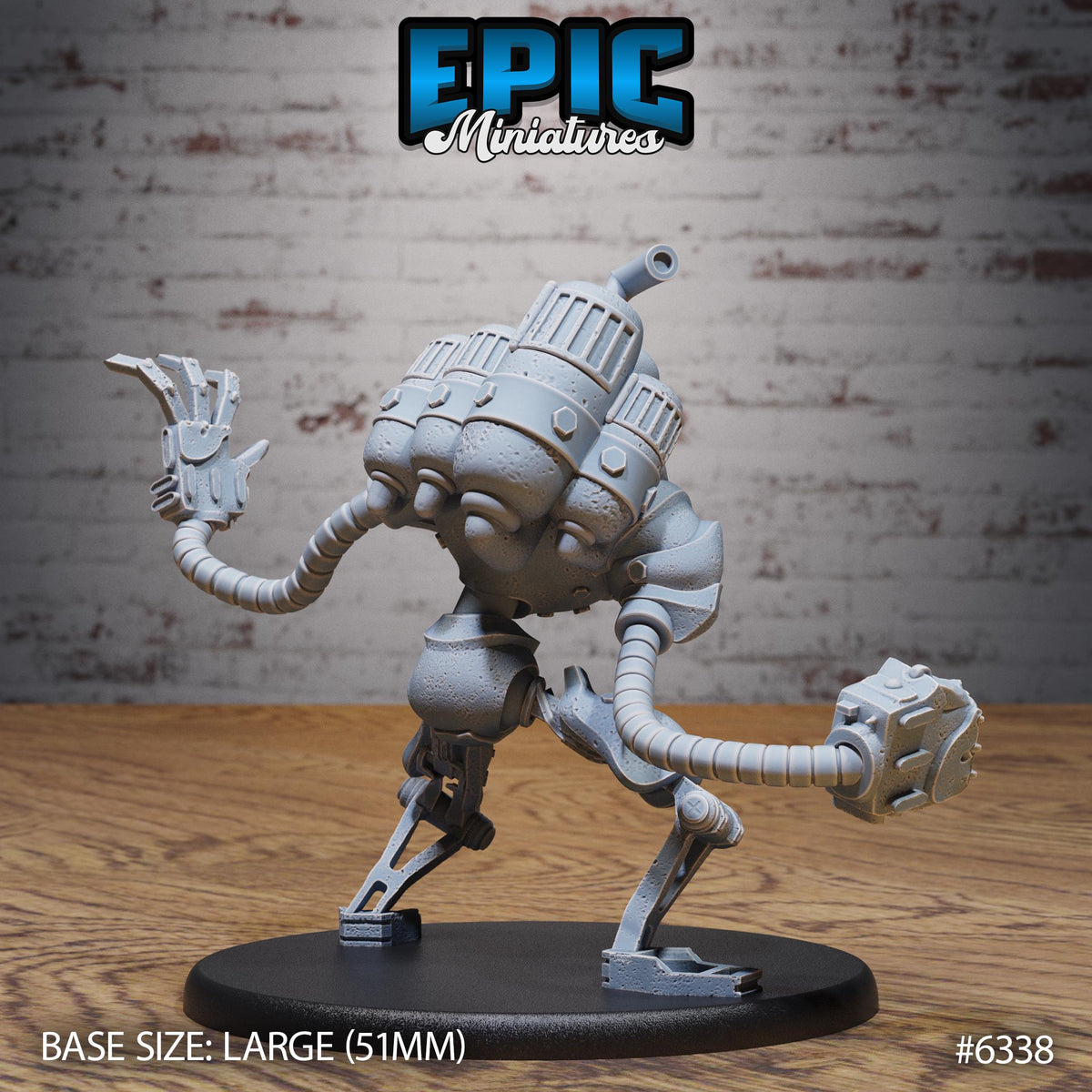 Construct Golem Option #6338 back DND miniature Construct Laboratory 16k resin