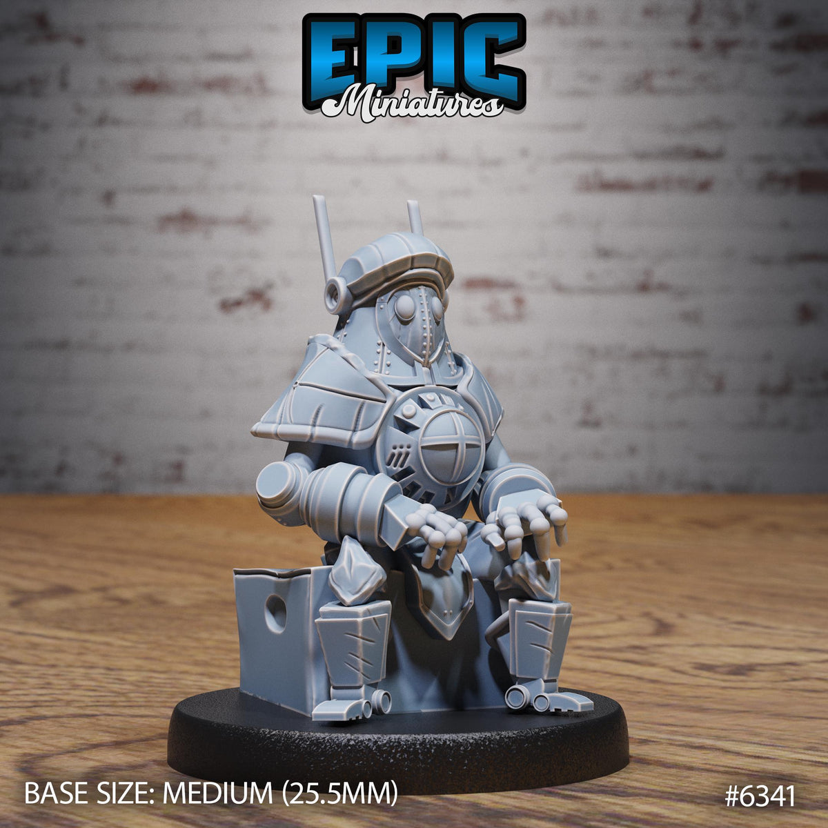 Clockwork Tinkerer Option #6341 front DND miniature Construct Laboratory 16k resin