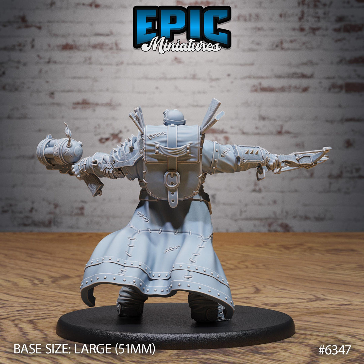 Ogre Gunslinger Option #6347 back DND miniature Construct Laboratory 16k resin