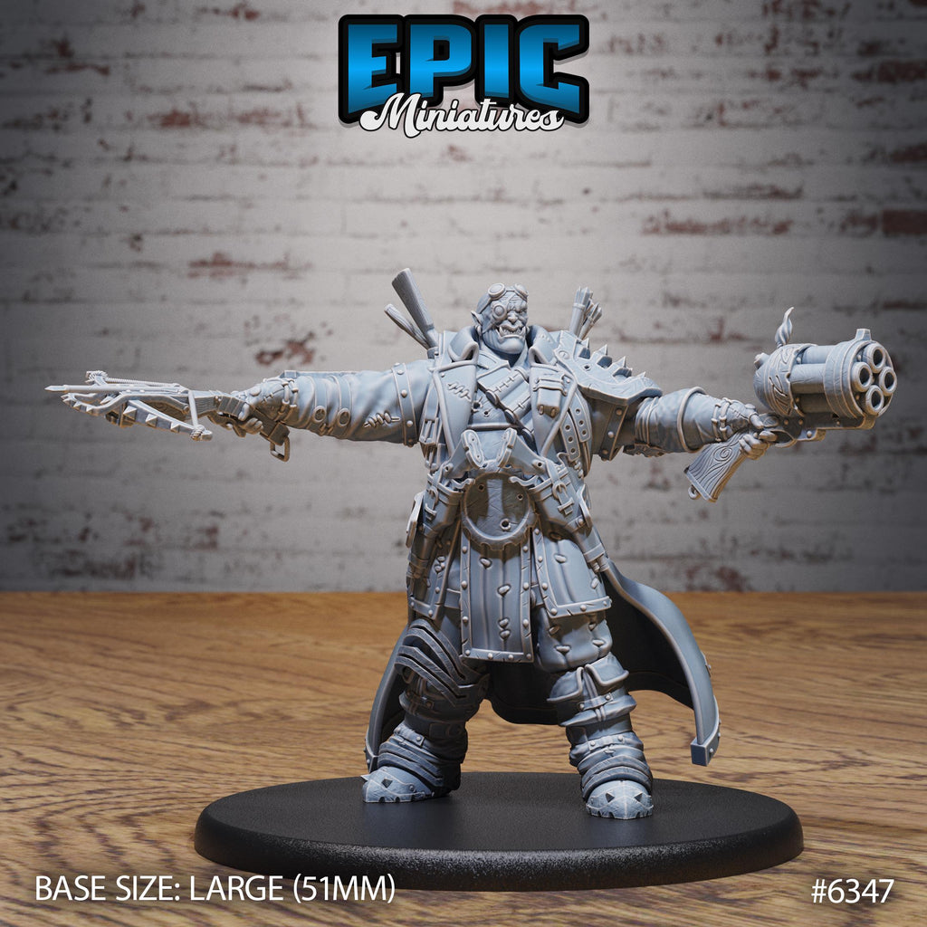 Ogre Gunslinger Option #6347 front DND miniature Construct Laboratory 16k resin