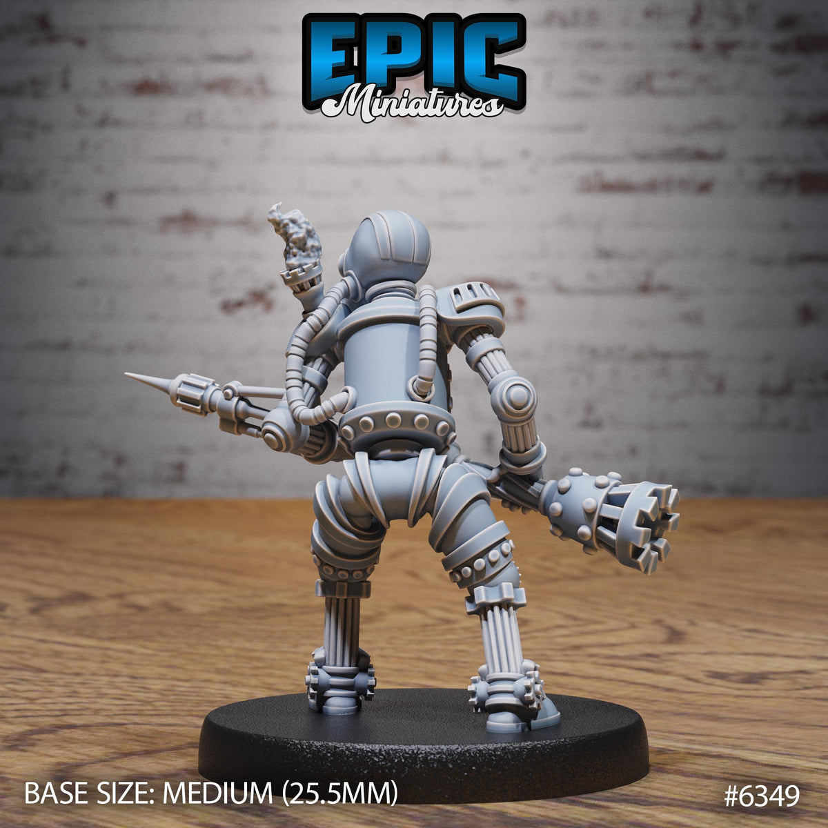 Geartown Citizen Geartown Automaton back DND miniature Construct Laboratory 16k resin