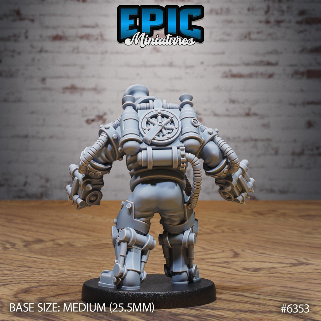 Mecha Powersuit Powersuit Brawler back DND miniature Construct Laboratory 16k resin