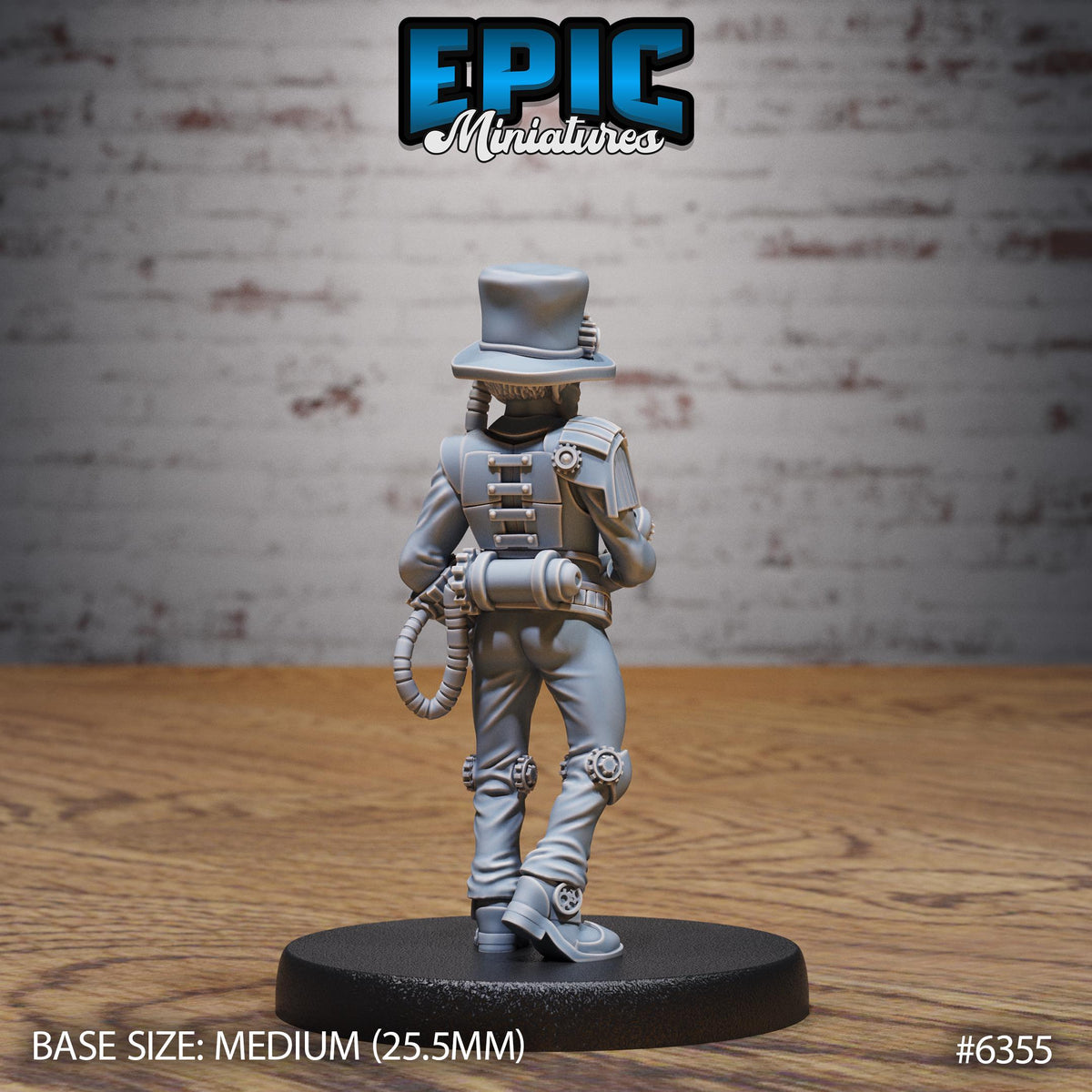 Steampunk Citizen Time Keeper back DND miniature Construct Laboratory 16k resin