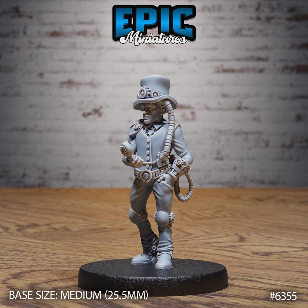 Steampunk Citizen Time Keeper front DND miniature Construct Laboratory 16k resin