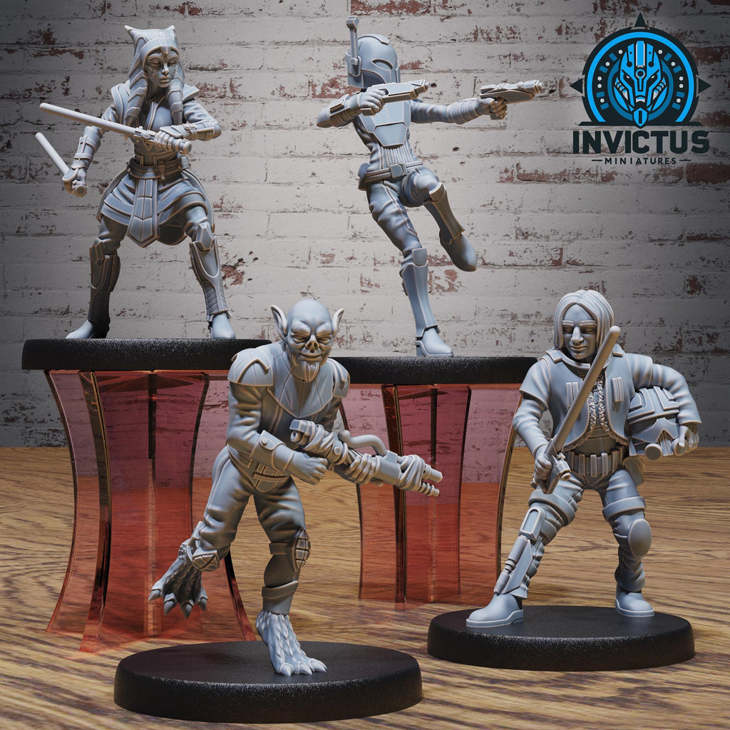 Orbital Crew Set of 4 DND miniatures group photo Space Odyssey