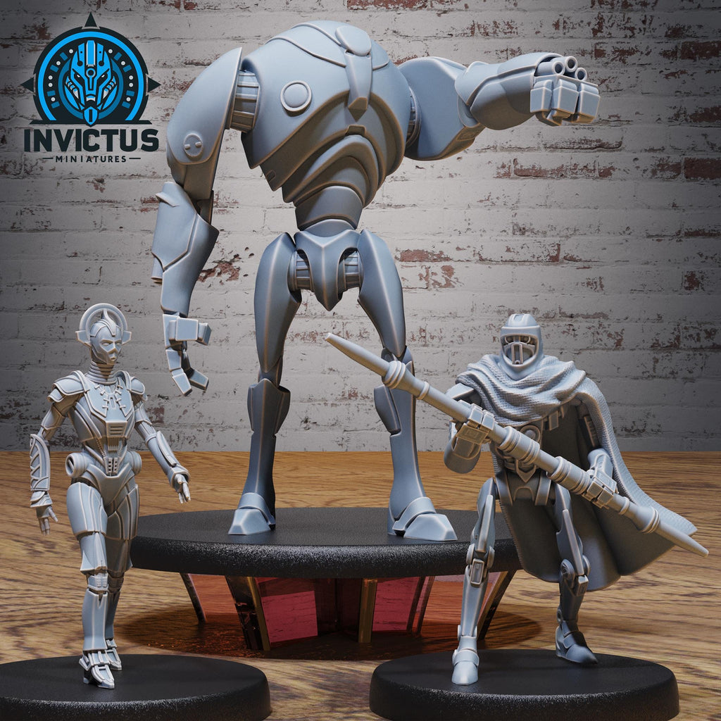 Droid Set of 3 DND miniatures group photo Space Odyssey