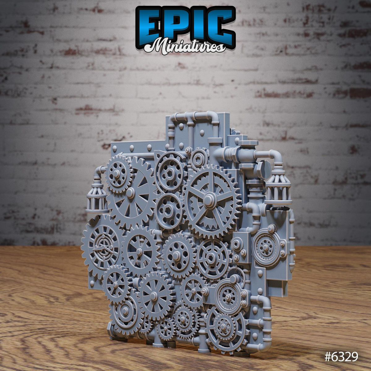 Laboratory Walls and Tiles Set Option #6329 (2) front DND miniature Construct Laboratory 16k resin