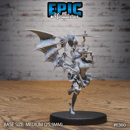 Aviator Girl Option #6360 front DND miniature Construct Laboratory 16k resin
