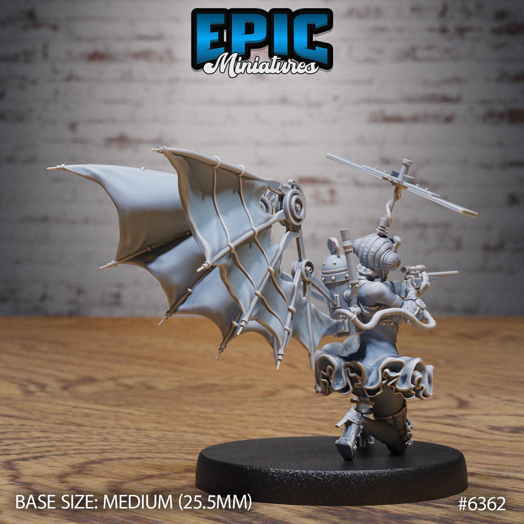 Aviator Girl Option #6362 back DND miniature Construct Laboratory 16k resin
