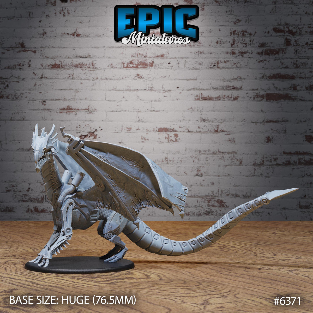 Clockwork Dragon Option #6371 front DND miniature Construct Laboratory 16k resin