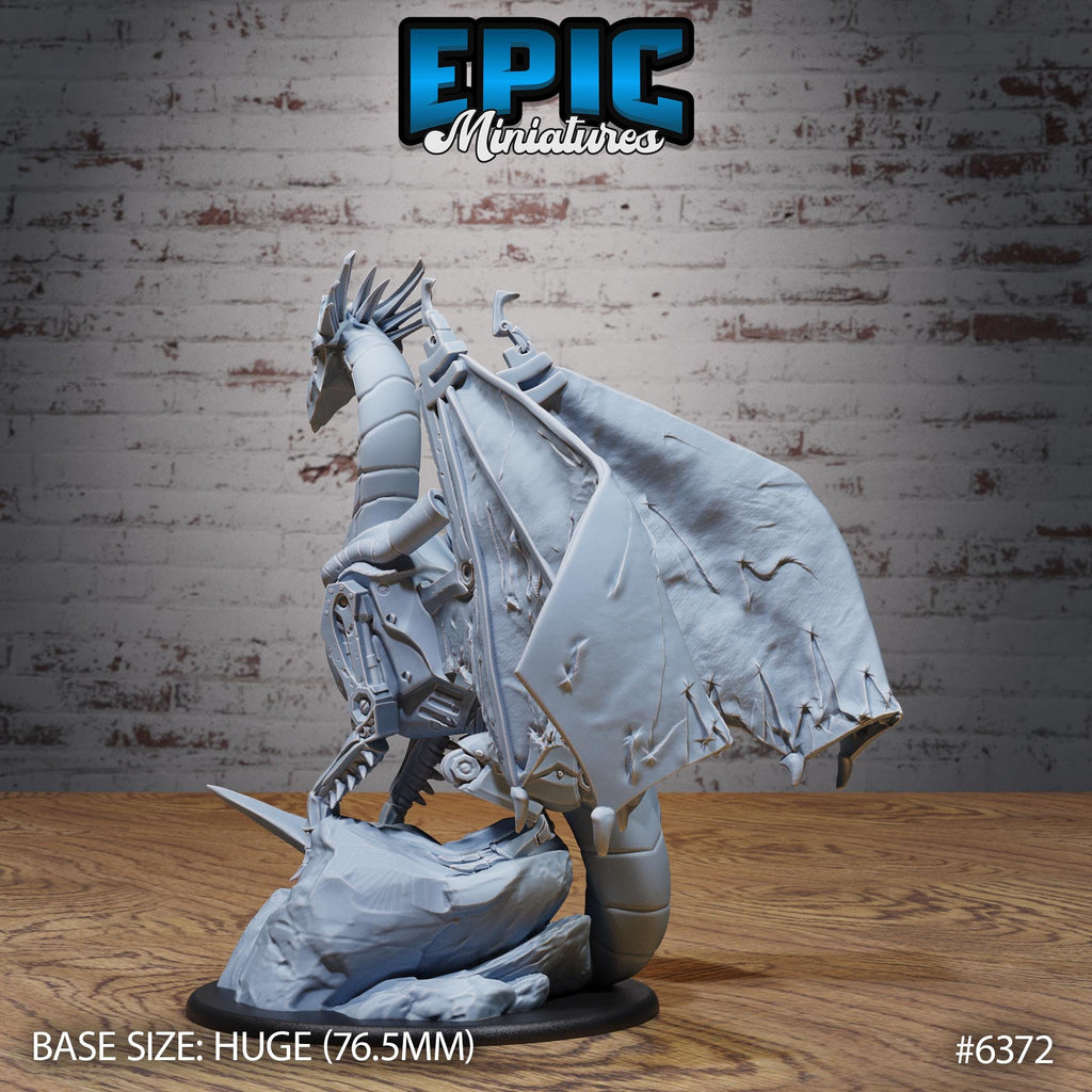 Clockwork Dragon Option #6372 back DND miniature Construct Laboratory 16k resin