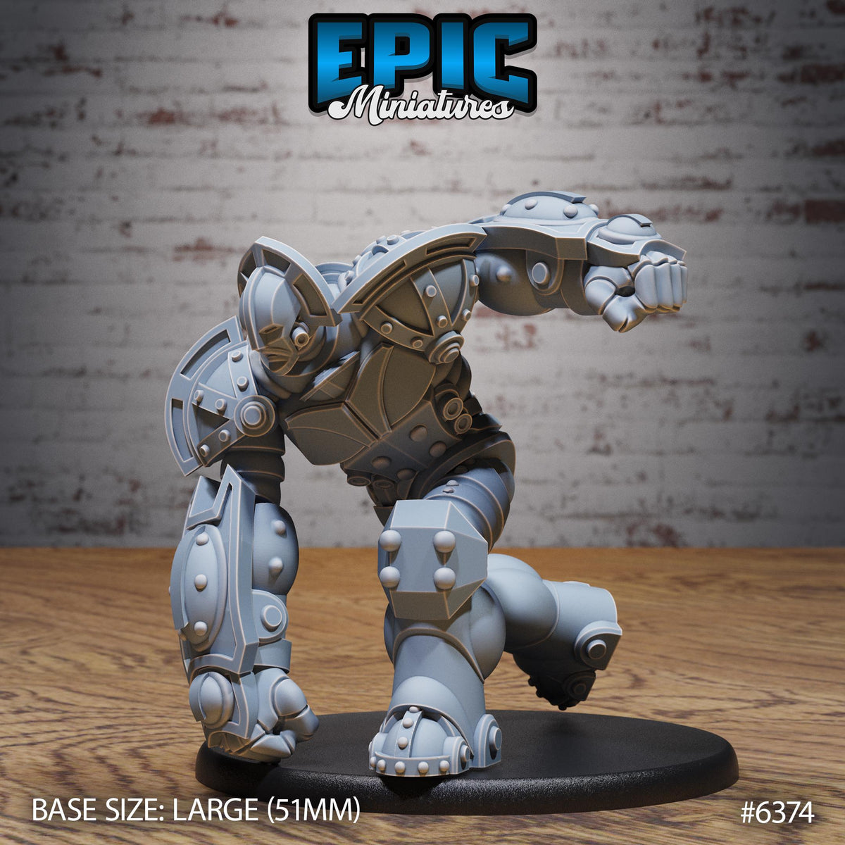 Mechanus Guard Option #6374 front DND miniature Construct Laboratory 16k resin