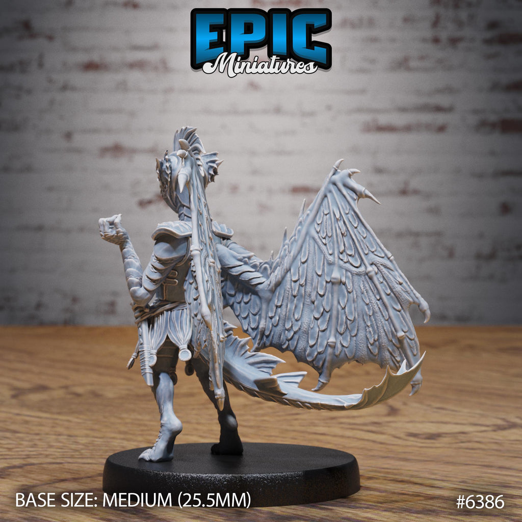 Draxie Dragon Pixie Adventurer Option #6386 back DND miniature Forest Folk 16k resin