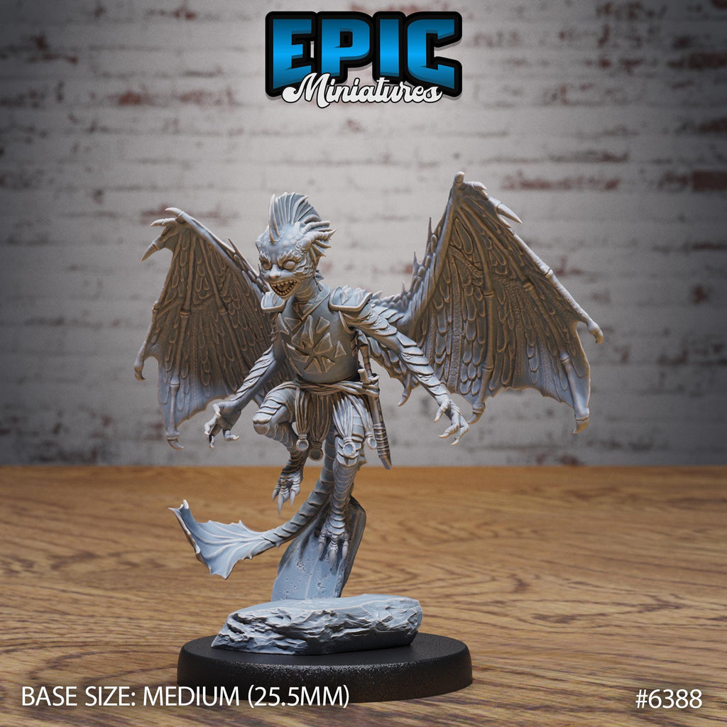 Draxie Dragon Pixie Adventurer Option #6388 front DND miniature Forest Folk 16k resin