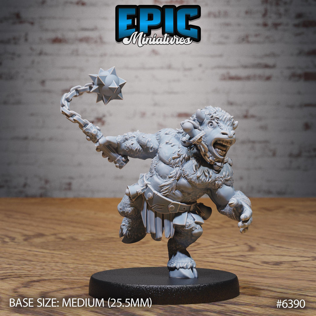 Baby Minotaur Option #6390 front DND miniature Forest Folk 16k resin