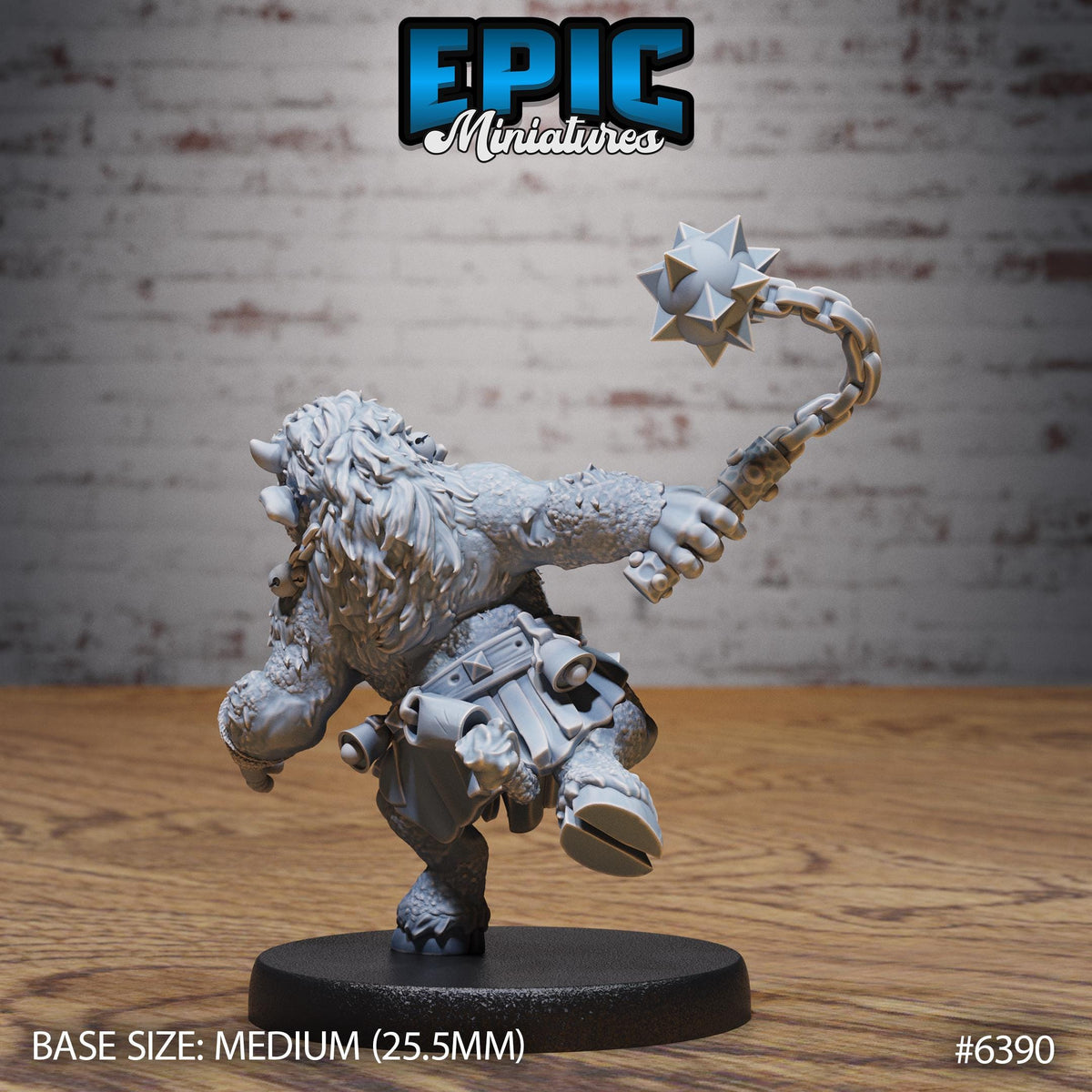Baby Minotaur Option #6390 back DND miniature Forest Folk 16k resin