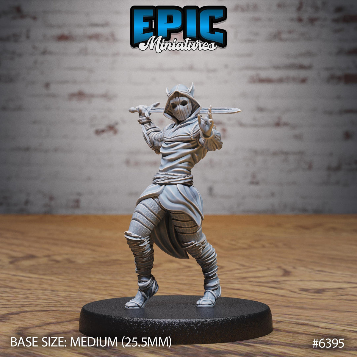 Woodmask Assasin Option #6395 front DND miniature Forest Folk 16k resin
