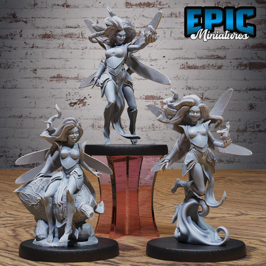 Trickster Fey Set of 3 DND miniatures group photo Forest Folk