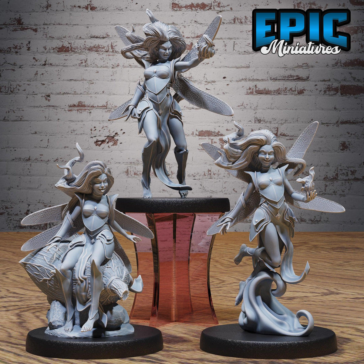 Trickster Fey Set of 3 DND miniatures group photo Forest Folk