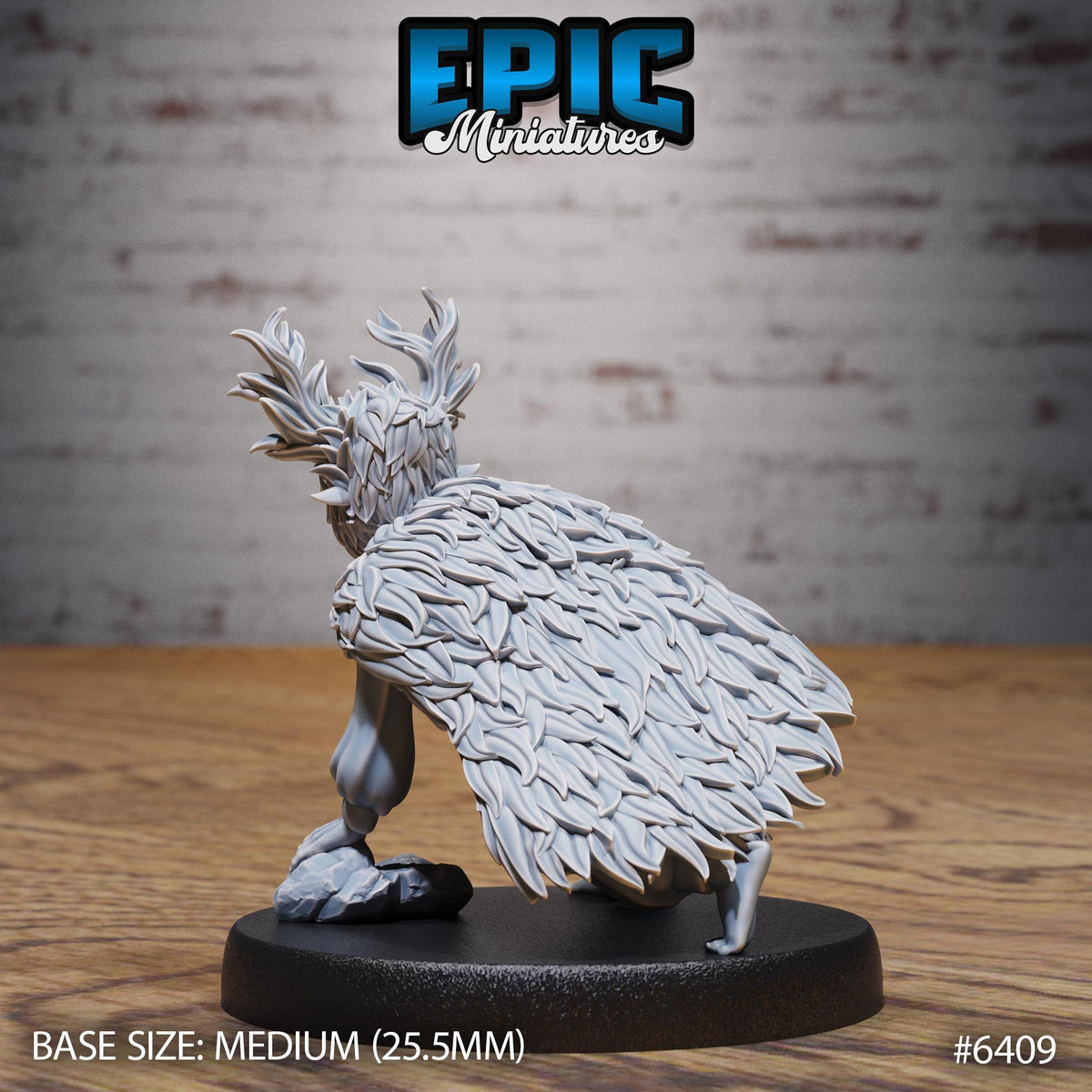 Little Forest Defender Option 3 no mask front DND miniature Forest Folk 16k resin