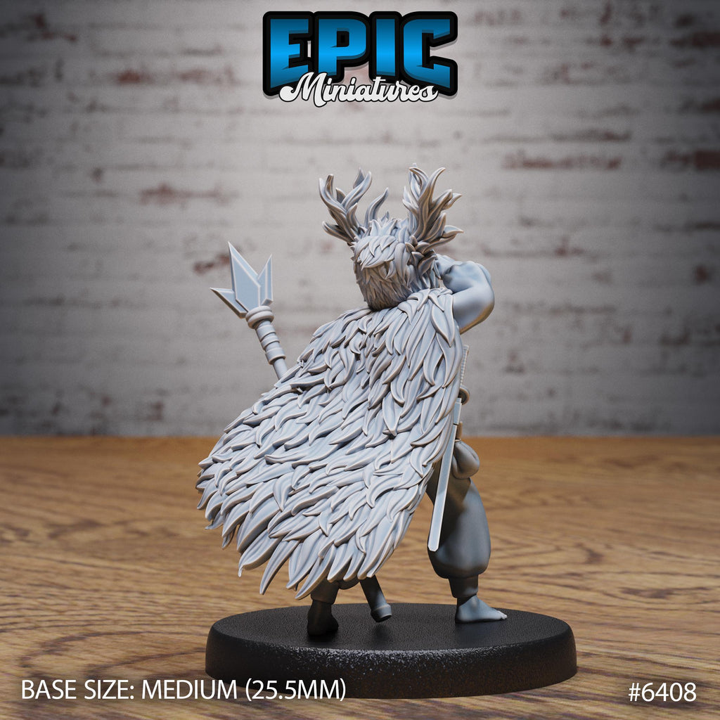 Little Forest Defender Option 2 no mask front DND miniature Forest Folk 16k resin