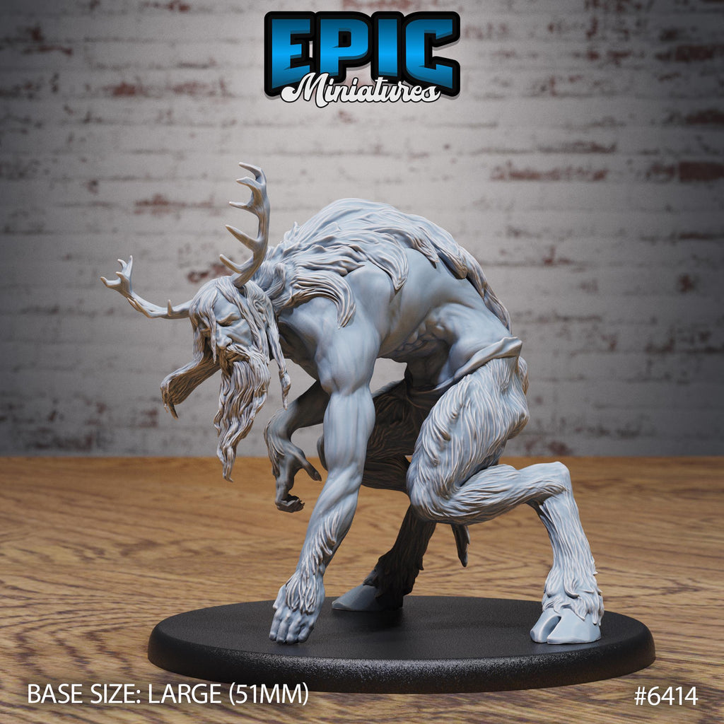 Satyr Half-Giant Option #6414 front DND miniature Forest Folk 16k resin