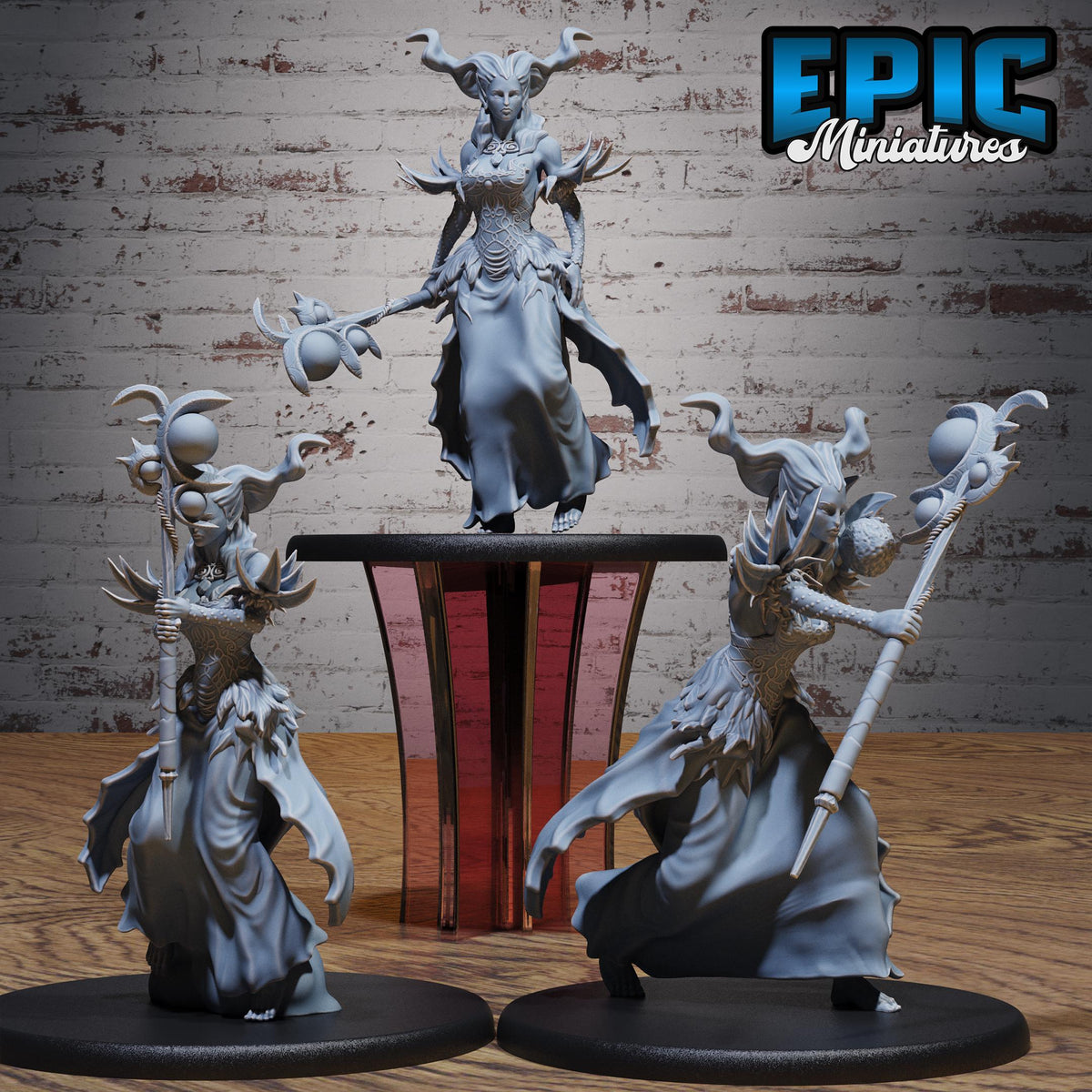 Nature High Spirit Set of 3 DND miniatures group photo Forest Folk