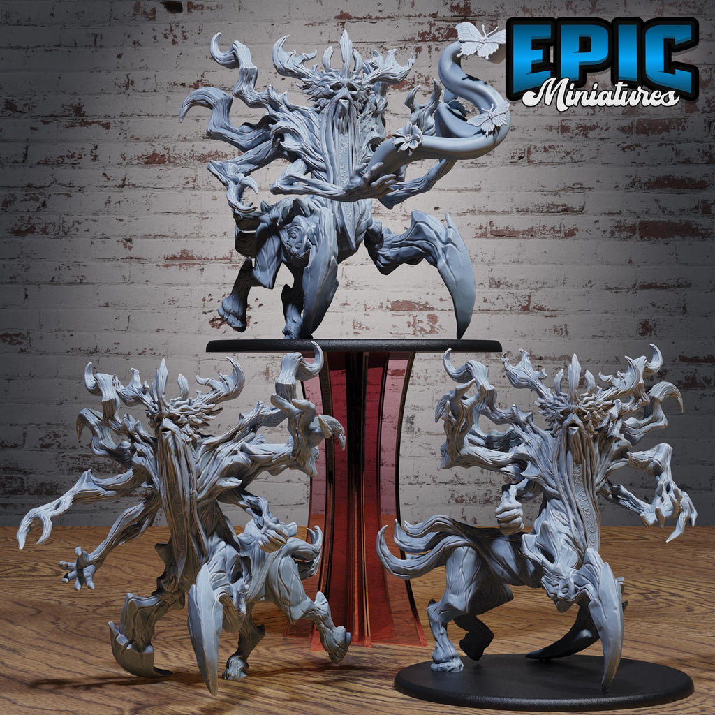Treant World Protector Set of 3 DND miniatures group photo Forest Folk