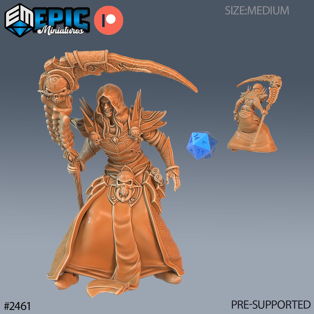 Necromancer Adventurer Option #2461 front DND miniature Haunting Catacombs 16k resin