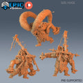 Goblin Throwing Troll Set of 3 DND miniatures group photo Goblin Caves