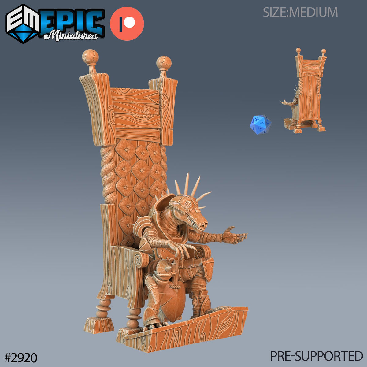 Commander Kobold Option #2920 front DND miniature Goblin Caves 16k resin