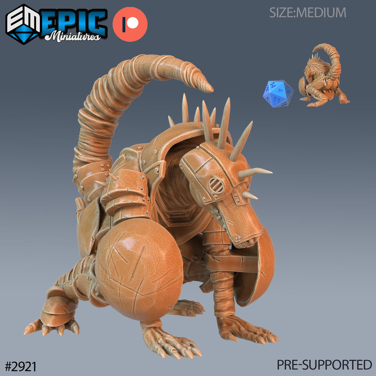 Commander Kobold Option #2921 front DND miniature Goblin Caves 16k resin