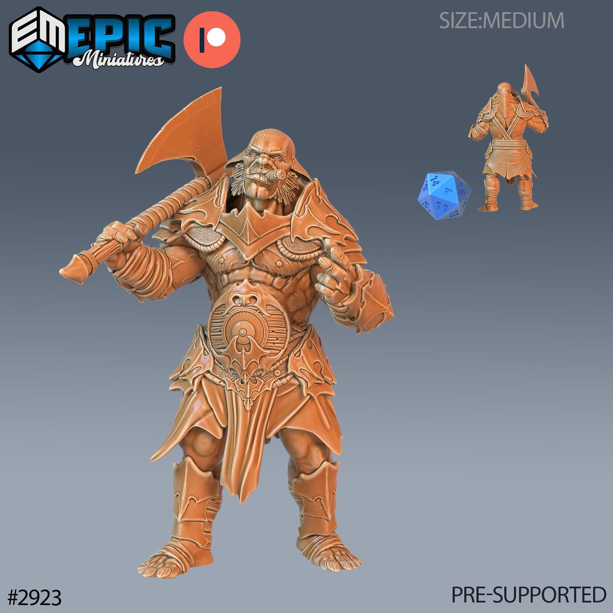 Hob Goblins Chief front DND miniature Goblin Caves 16k resin