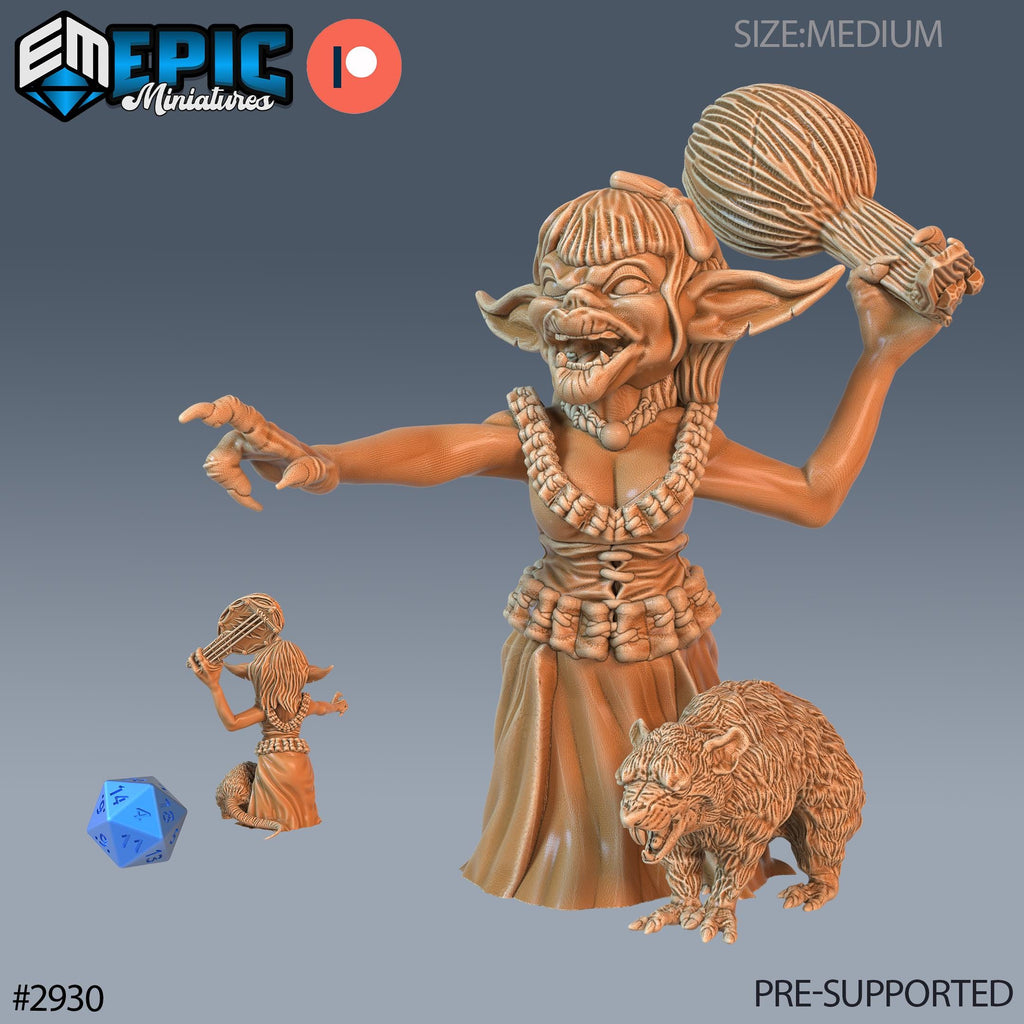 Goblin Diva Option #2930 front DND miniature Goblin Caves 16k resin