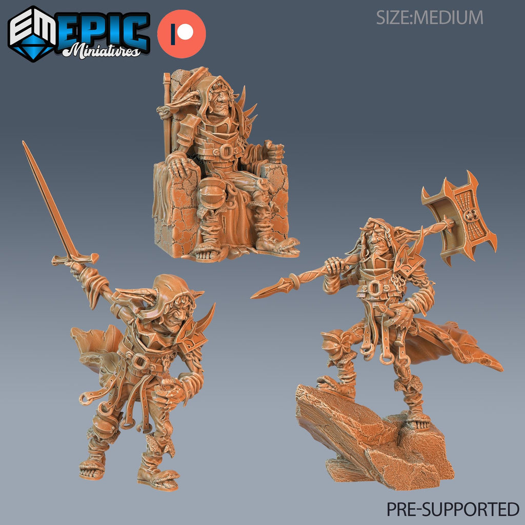 Half Goblin Bandit Set of 3 DND miniatures group photo Goblin Caves