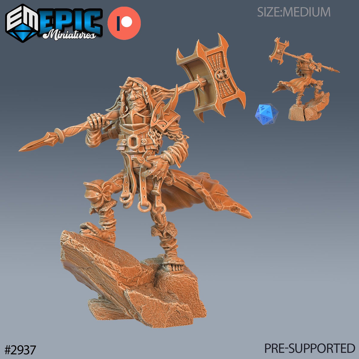 Half Goblin Bandit Option #2937 front DND miniature Goblin Caves 16k resin