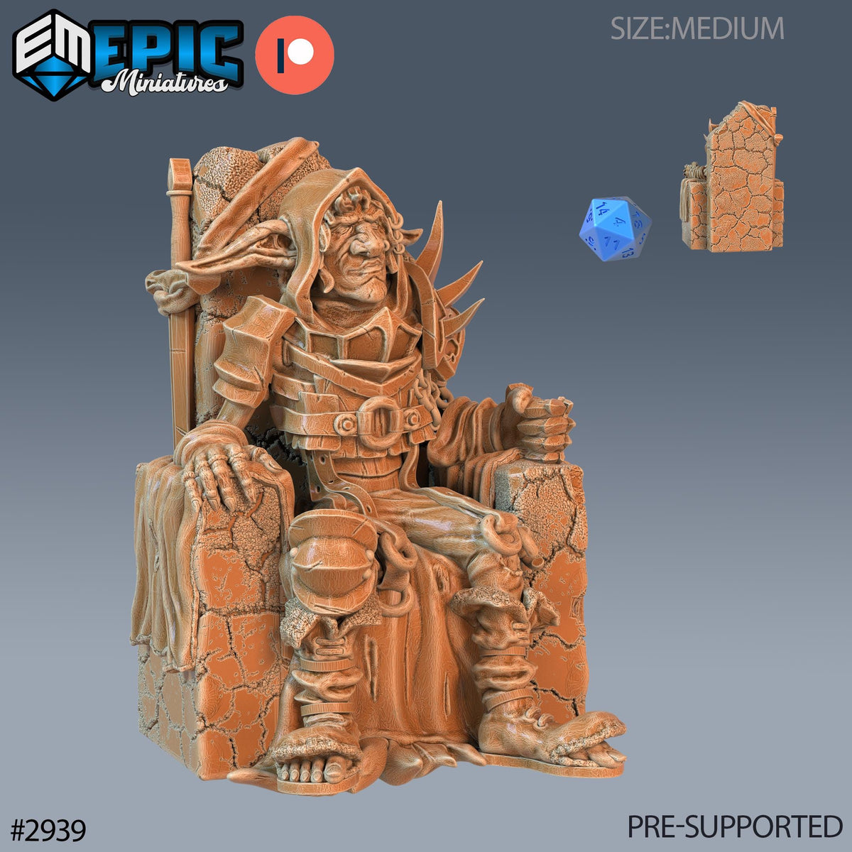Half Goblin Bandit Option #2939 front DND miniature Goblin Caves 16k resin