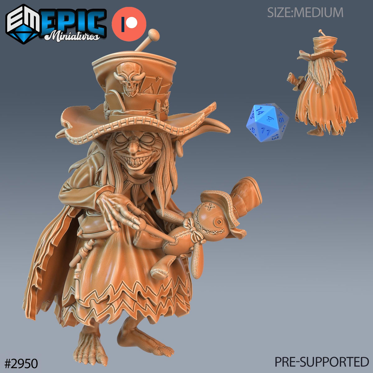 Voodoo Goblin Option #2950 front DND miniature Goblin Caves 16k resin