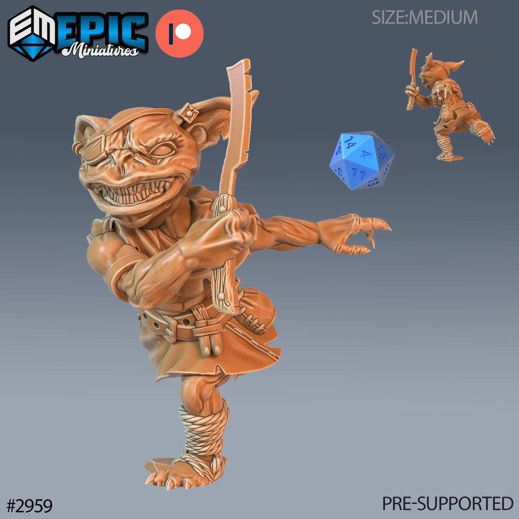 Goblin Warrior Option #2959 front DND miniature Goblin Caves 16k resin