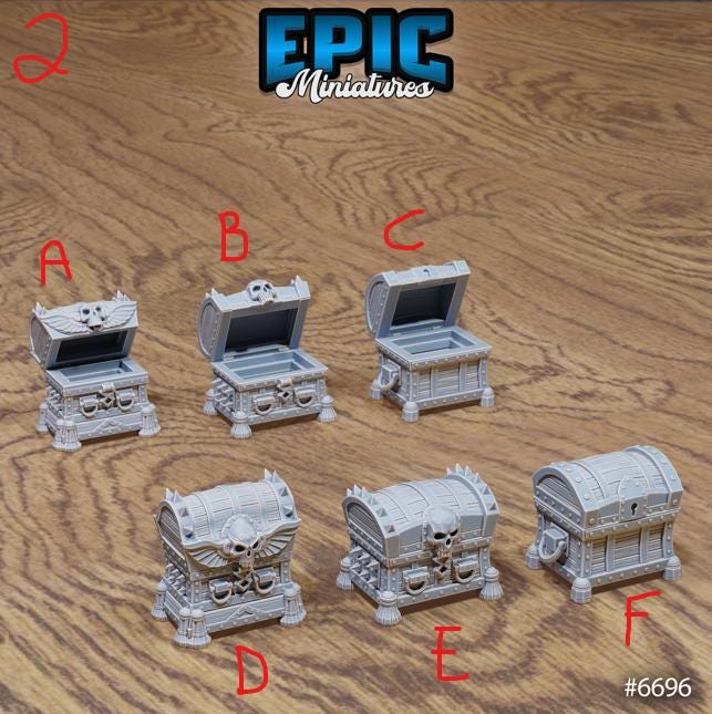 Lich Crypt Scatter Option 1 B front DND miniature Lich Lords Crypt 16k resin