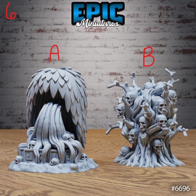 Lich Crypt Scatter Option 3 A front DND miniature Lich Lords Crypt 16k resin