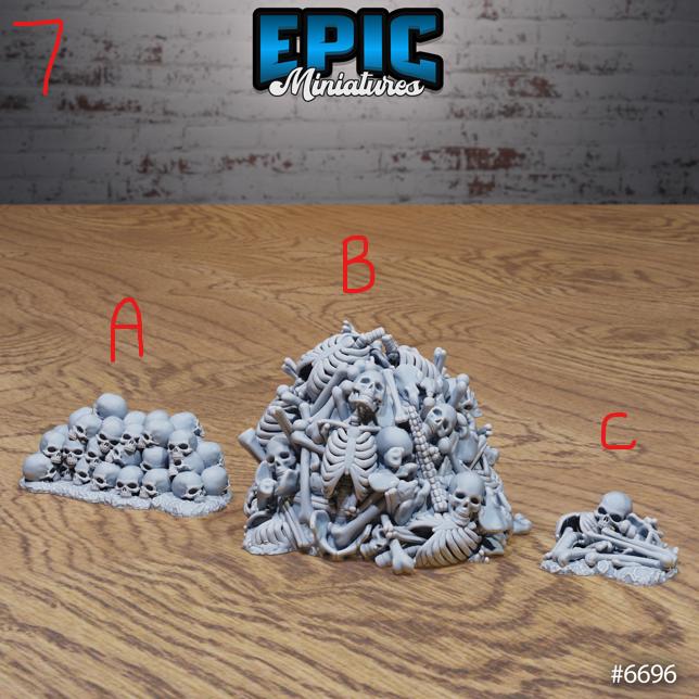 Lich Crypt Scatter Option 3 C front DND miniature Lich Lords Crypt 16k resin