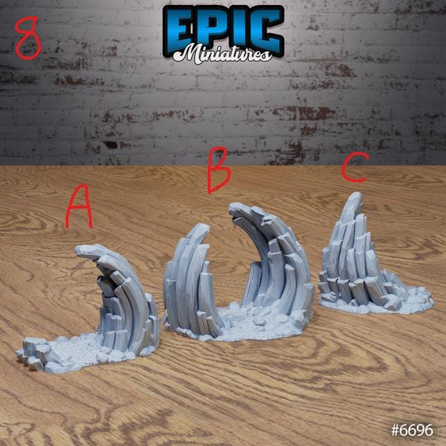 Lich Crypt Scatter Option 4 B front DND miniature Lich Lords Crypt 16k resin