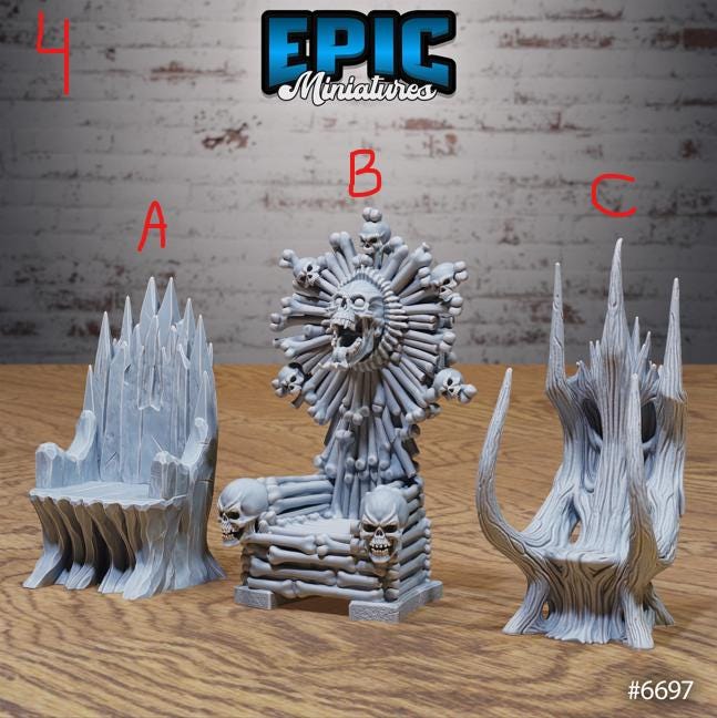 Lich Crypt Environment Option 4 B front DND miniature Lich Lords Crypt 16k resin