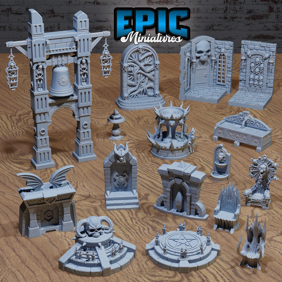 Lich Crypt Environment DND miniatures group photo Lich Lords Crypt
