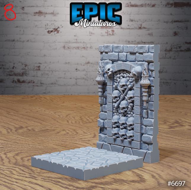 Lich Crypt Environment Option #6697 (4) front DND miniature Lich Lords Crypt 16k resin