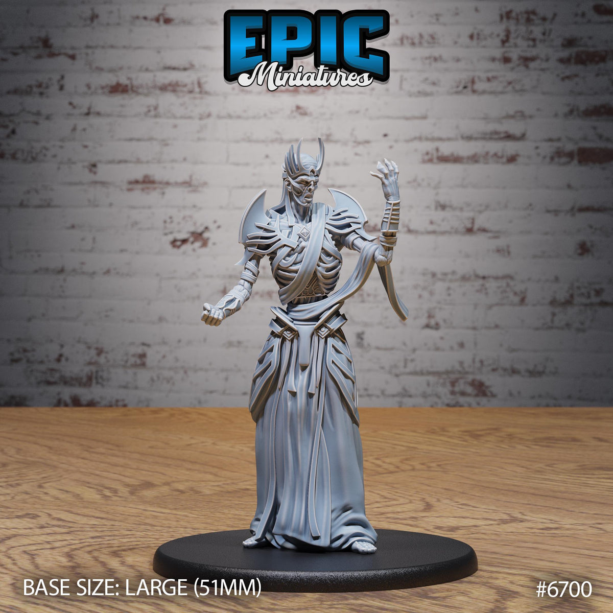 Vecna Option #6700 front DND miniature Lich Lords Crypt 16k resin