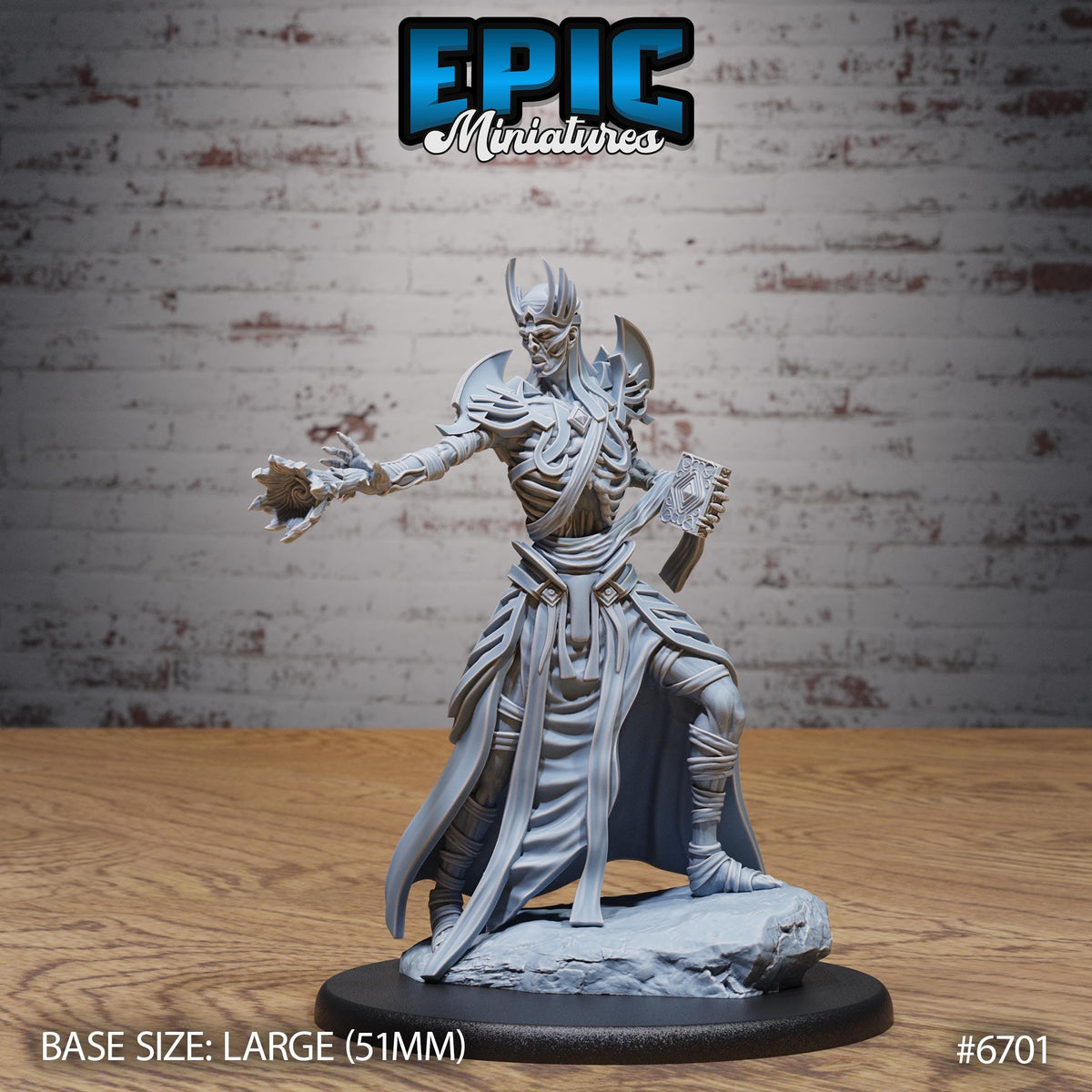 Vecna Option #6701 front DND miniature Lich Lords Crypt 16k resin