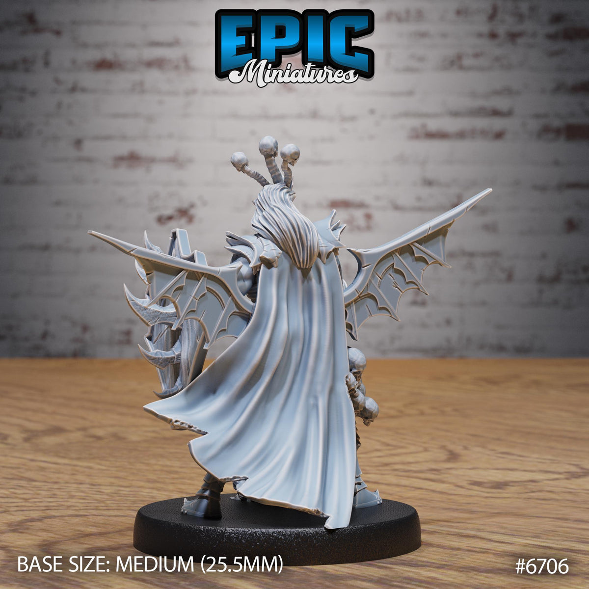 Necro Orc Option #6706 back DND miniature Lich Lords Crypt 16k resin